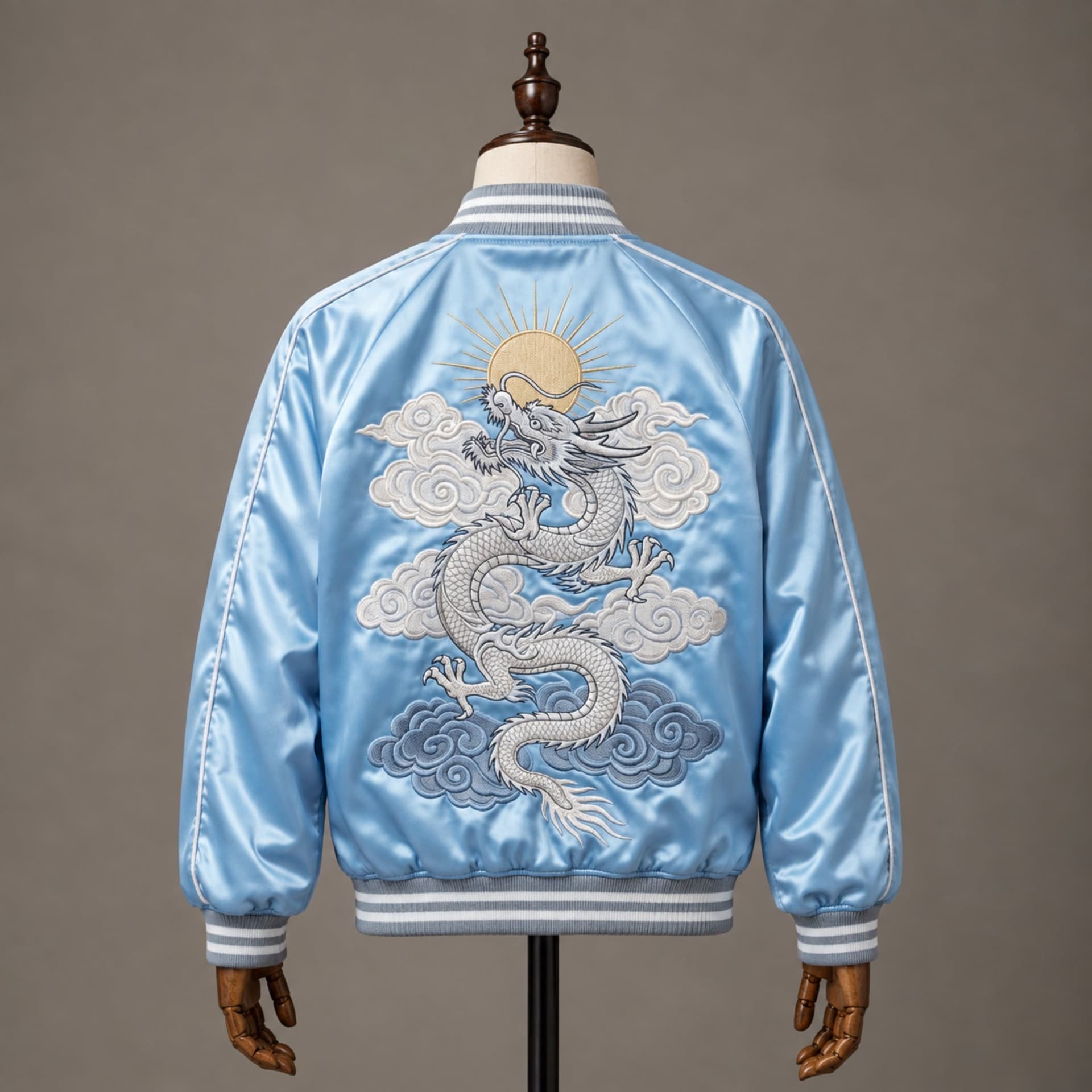 Cerulean Sky Dragon Sukajan Jacket