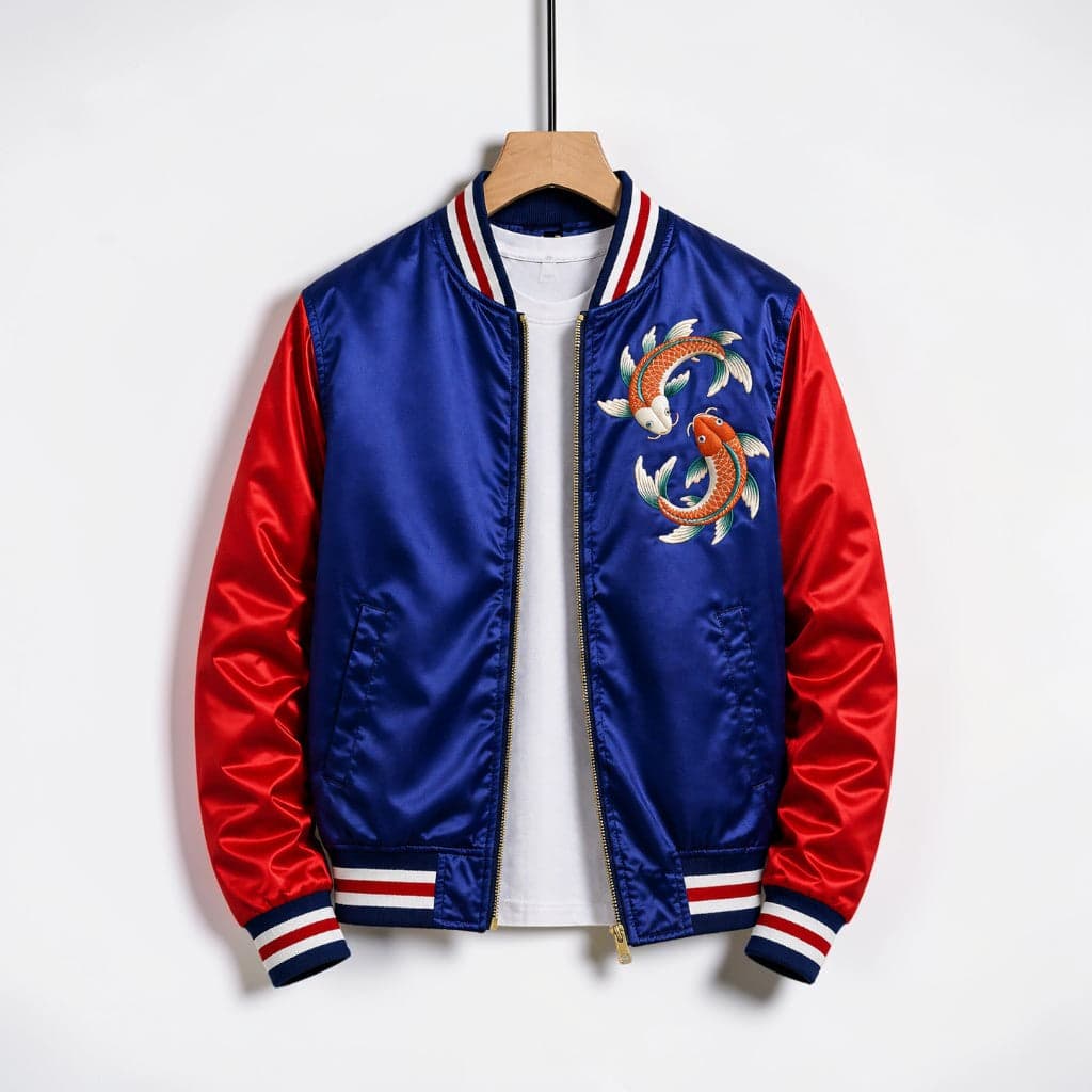 Koi Fish Embroidered Sukajan Jacket