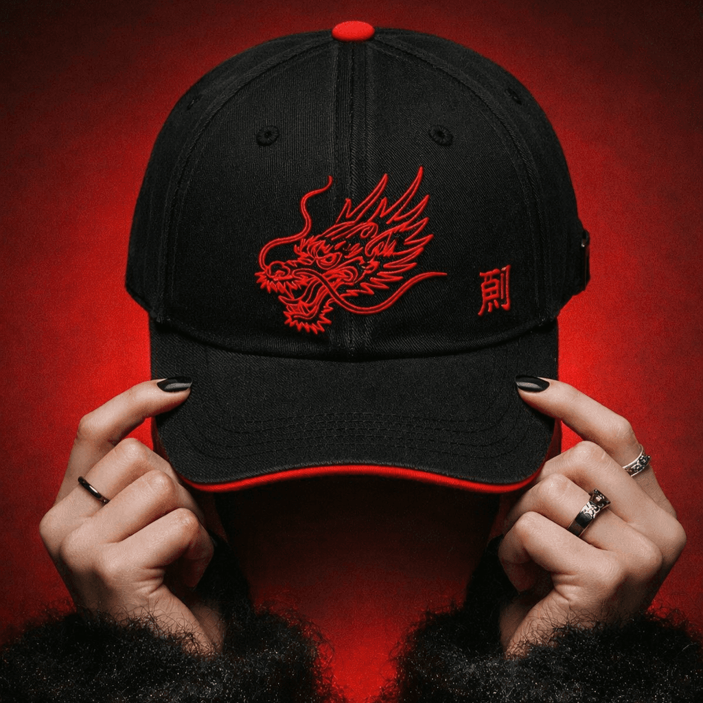 Red Fury Dragon Cap