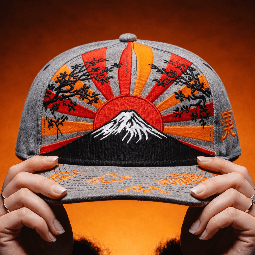 Sukajo Rising Fuji Embroided Cap