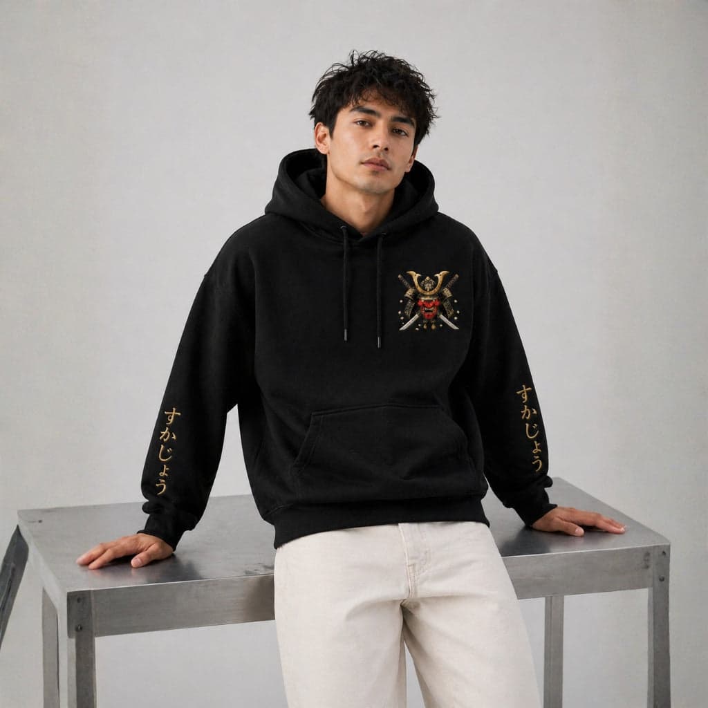 Samurai Spirit Embroidered Hoodie