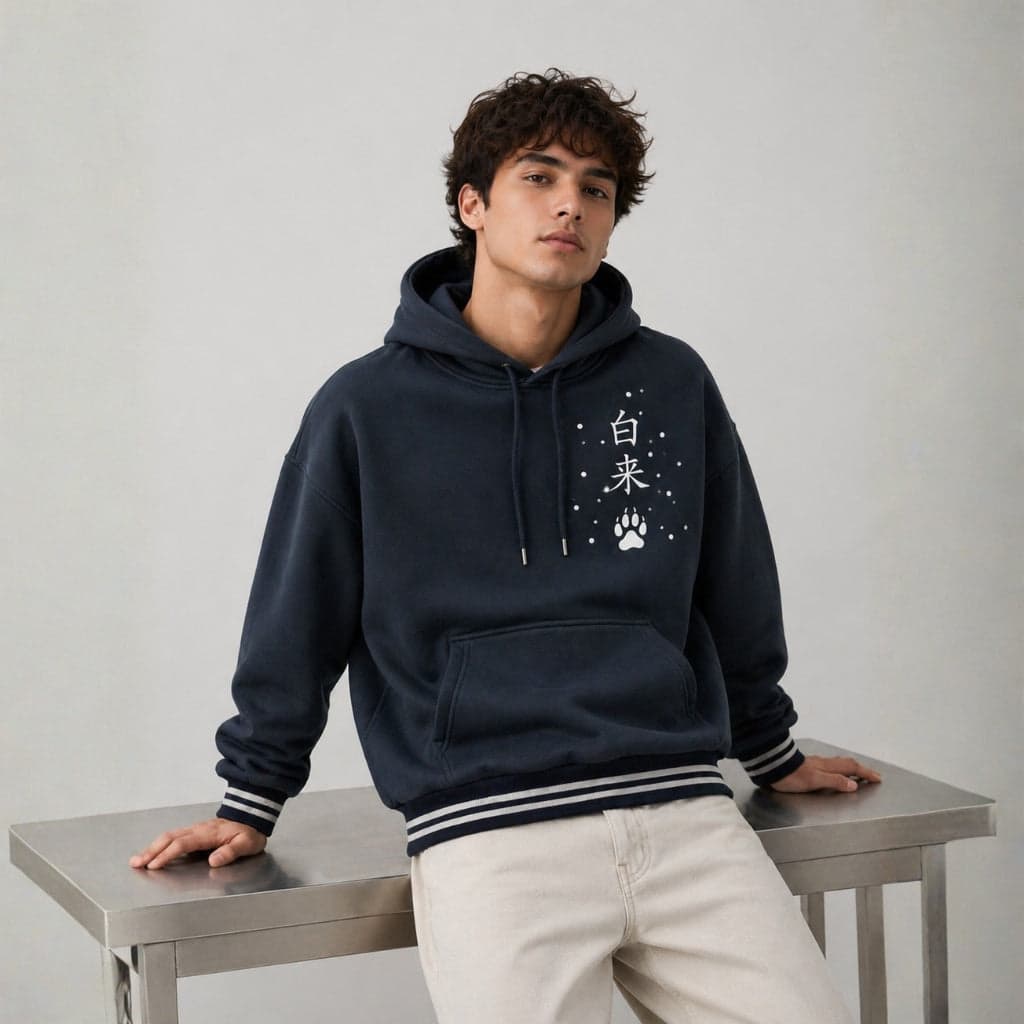 White Tiger Embroidered Hoodie